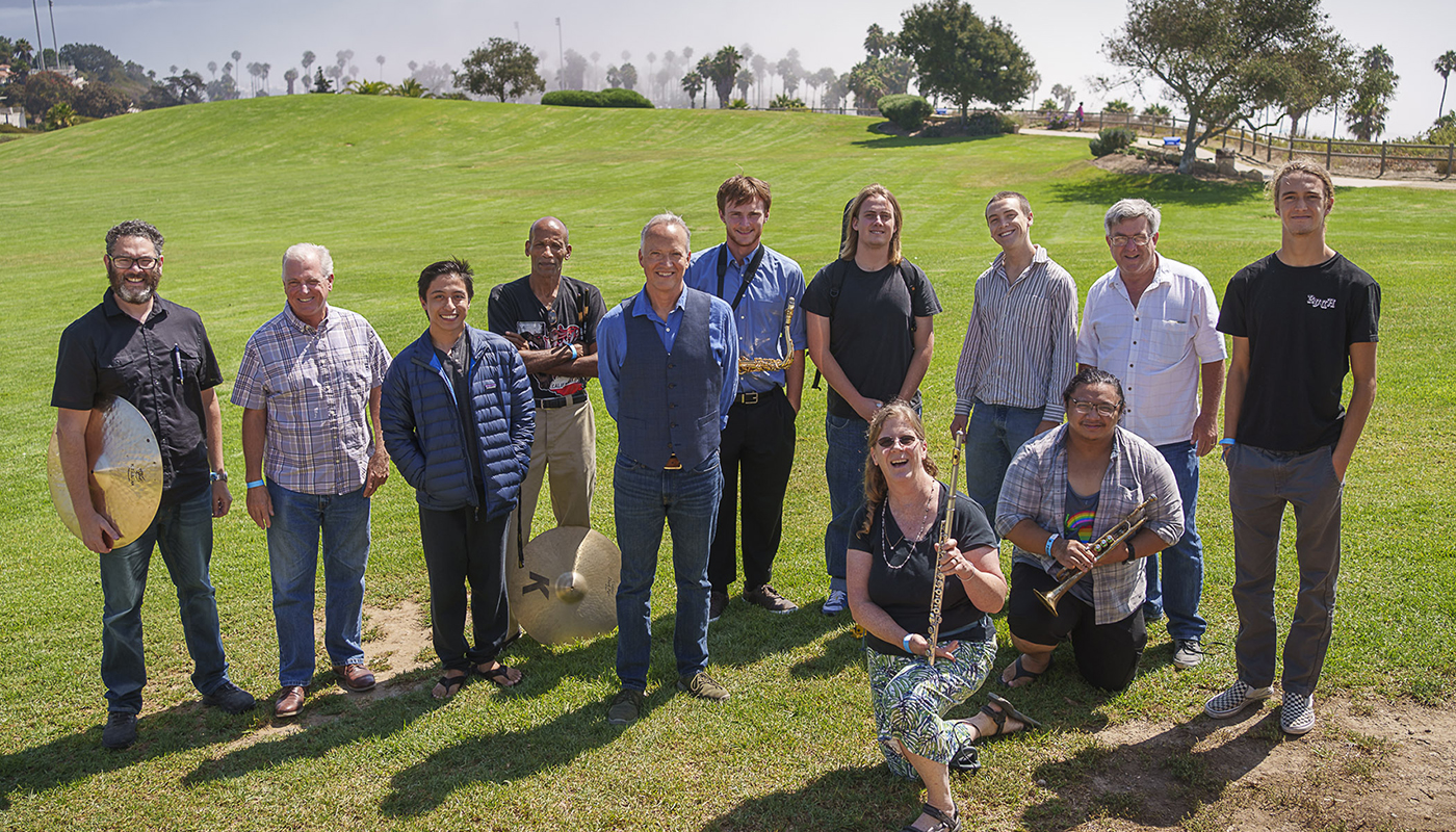 Ted Nash and music students